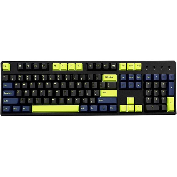 166 Double Shot PBT Keycaps Keys Cherry Profile Night Runner Cherry Switch - Picture 4 of 16